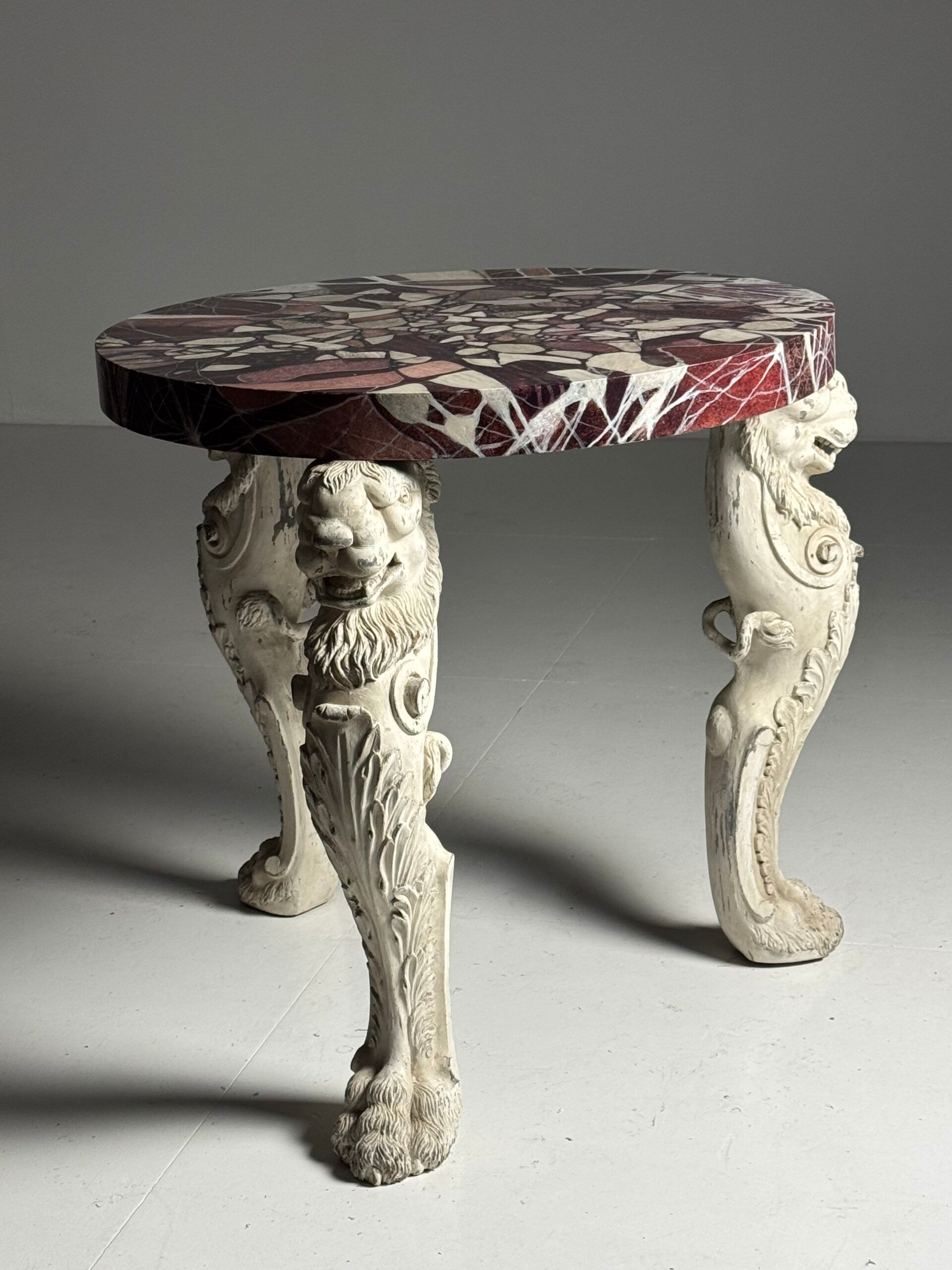 Grand tour style centre table faux marble