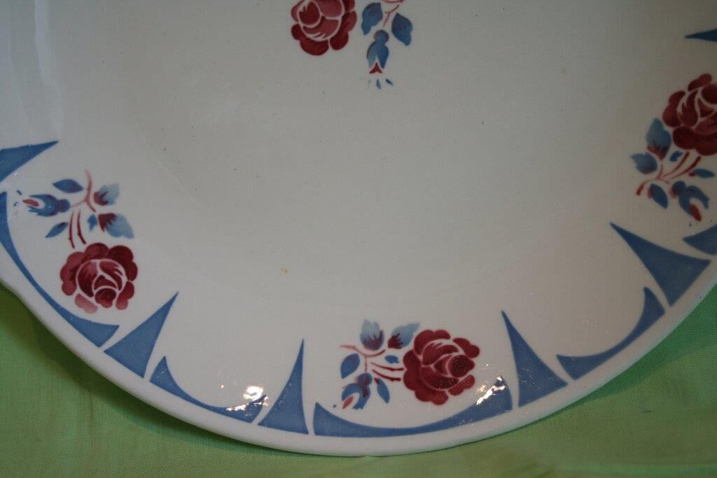 Badonviller pink pattern pie dish