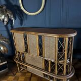 Rattan And Canework Bar From The 1970s - 20th