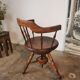 Fauteuil de bureau pivotant dit de capitaine vers 1900