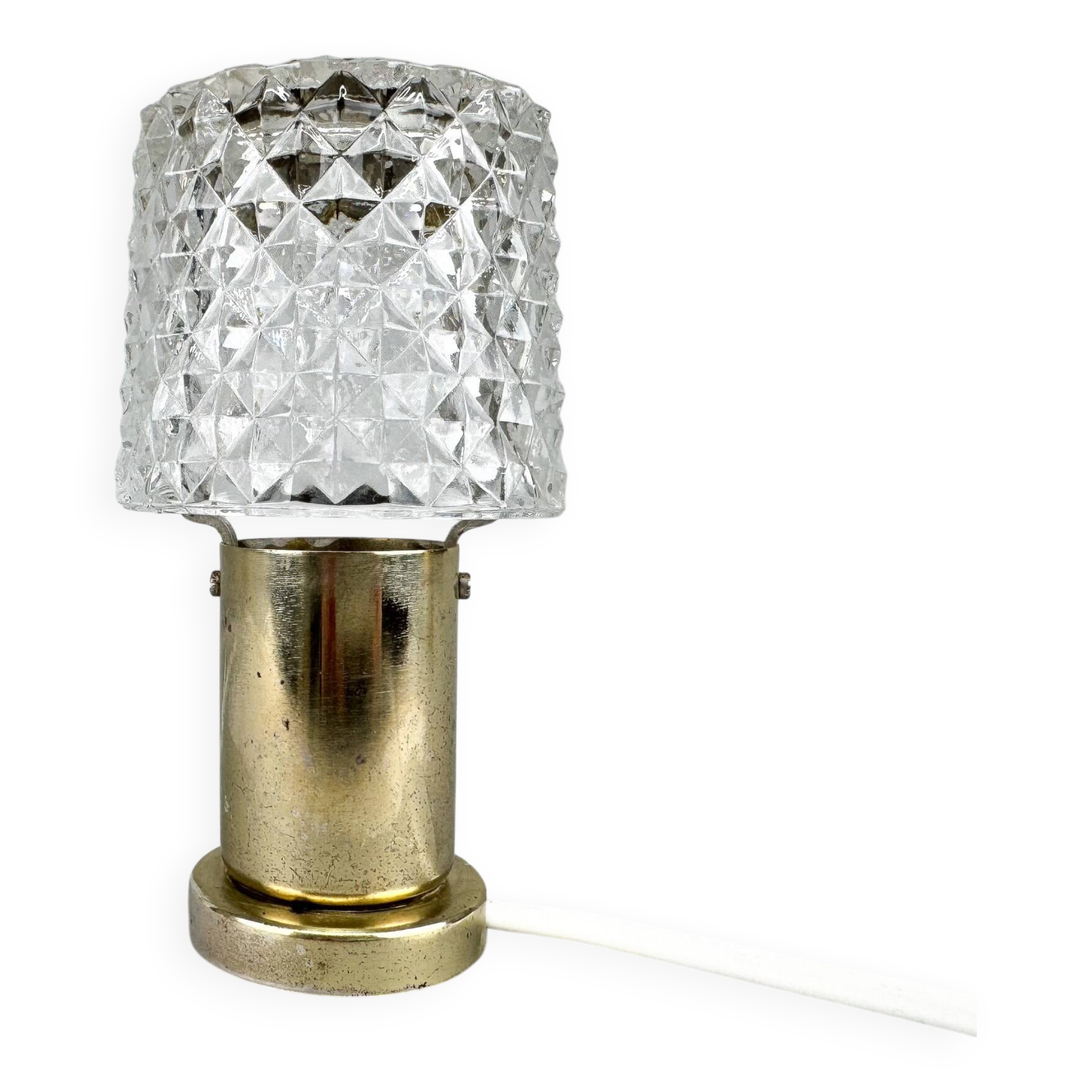 1970s Glass Table Lamp by Kamenicky Senov, Czechoslovakia