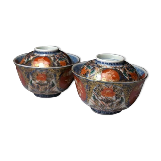 Pair of old bowls in japanese porcelain imari - (1870-1900)