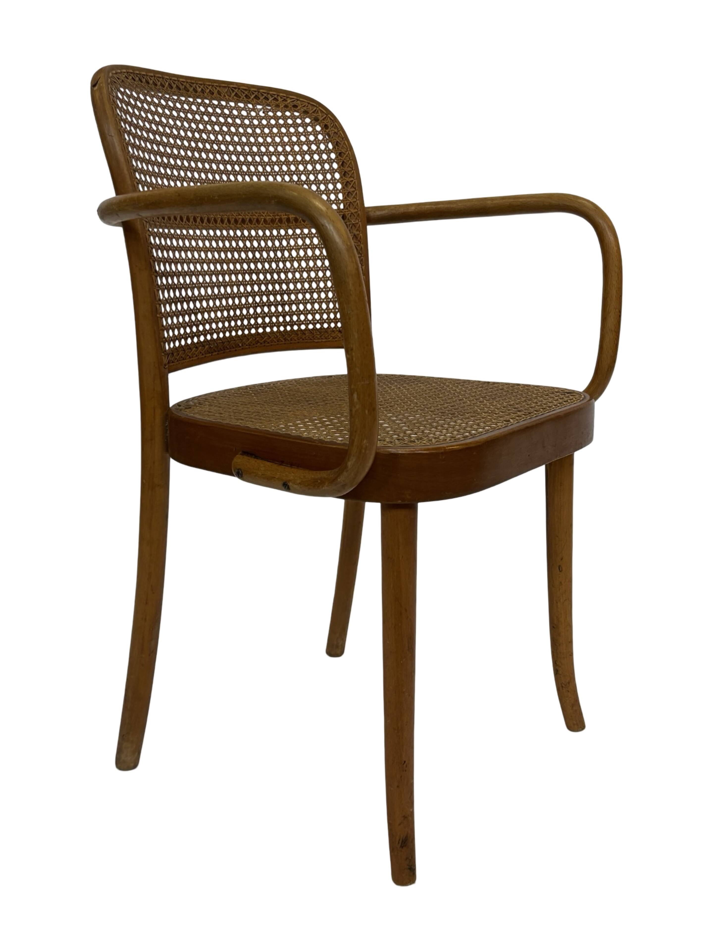 Chaise vintage modèle 811 / Chaise Prague de Josef Hoffmann pour Ligna 1950