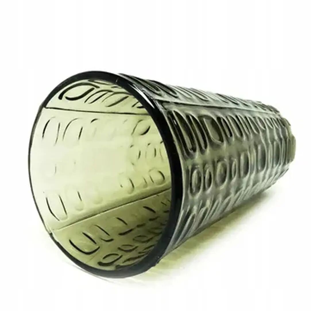 Vulkany vase, brutalism, green glass, Ząbkowice, Poland, 1970s
