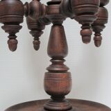 Chandelier solid wood turned stamped