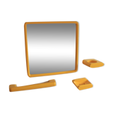 Italian space age plastic bathroom set, mirror