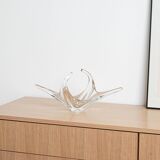 Glass platter, Space Age, 1960s, made in Italy