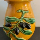 Vallauris ceramic dabbling olive pot