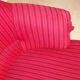 2-seater red velvet vintage sofa