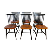 Set of 6 chairs Scandinavian teak