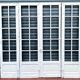 Suite of four passage doors with small tiles 20th century
