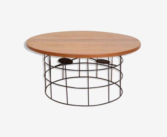 Mid-Century Danish Teak & Metal Coffee Table, 1970s.