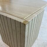 Coffee table Roche Bobois "eye" in travertine, 1970