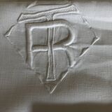 Set drap paire de taies en fil de lin de trousseau largeur 240cm RT