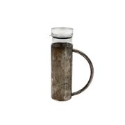 Modern silverplated and glass cruet mod. Oilvine, Lino Sabattini Italy 1970