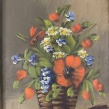 Still life with wild flowers, signed, mid-20th century