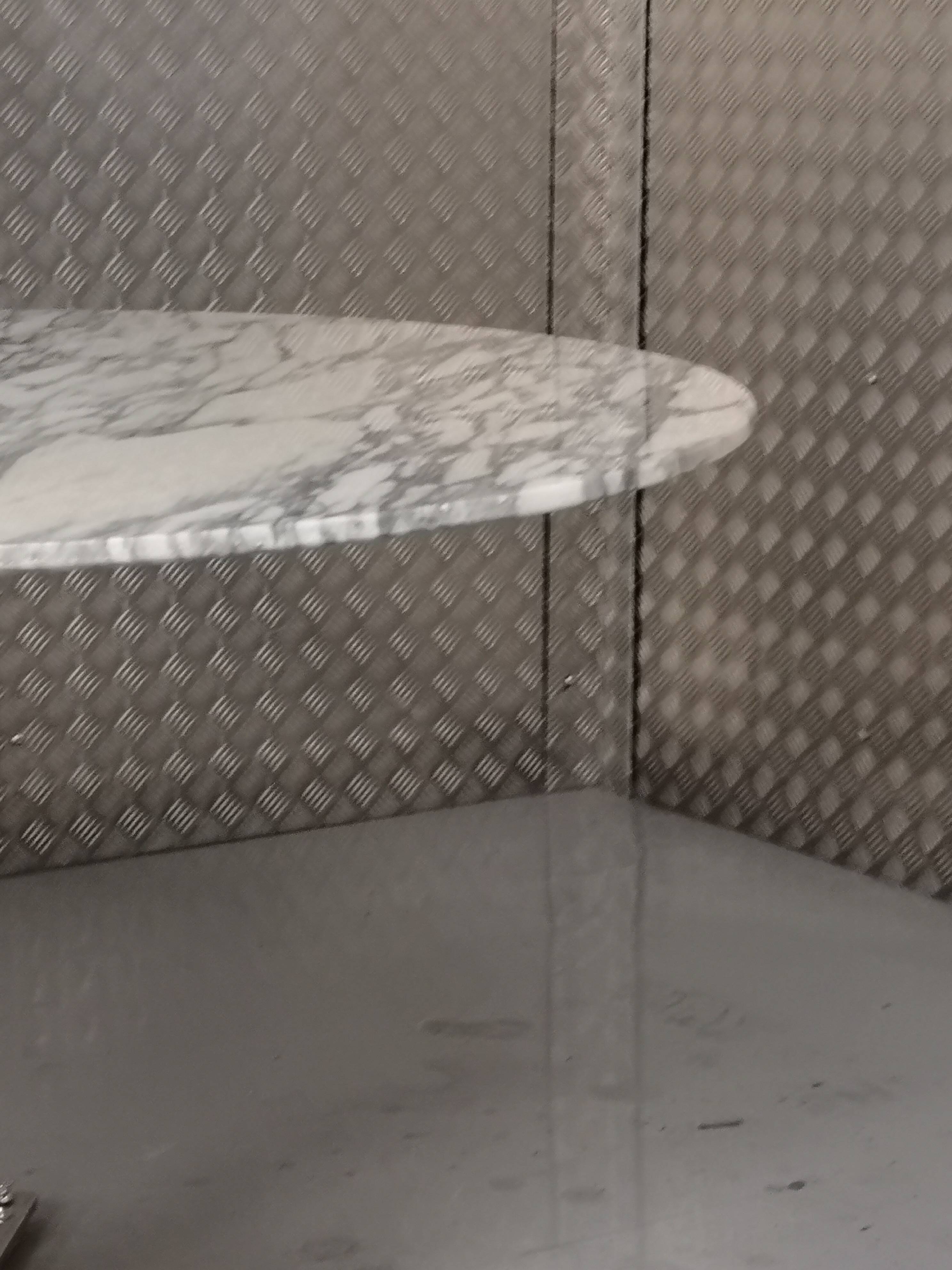 tulip table in marble and chrome metal italy 1970