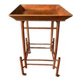 Table d'appoint en bois Napoléon III, table plateau à roulettes, XIXème