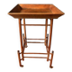 Napoleon III wooden side table, tray table on wheels, 19th century