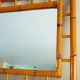 Bamboo mirror, openwork, vintage
