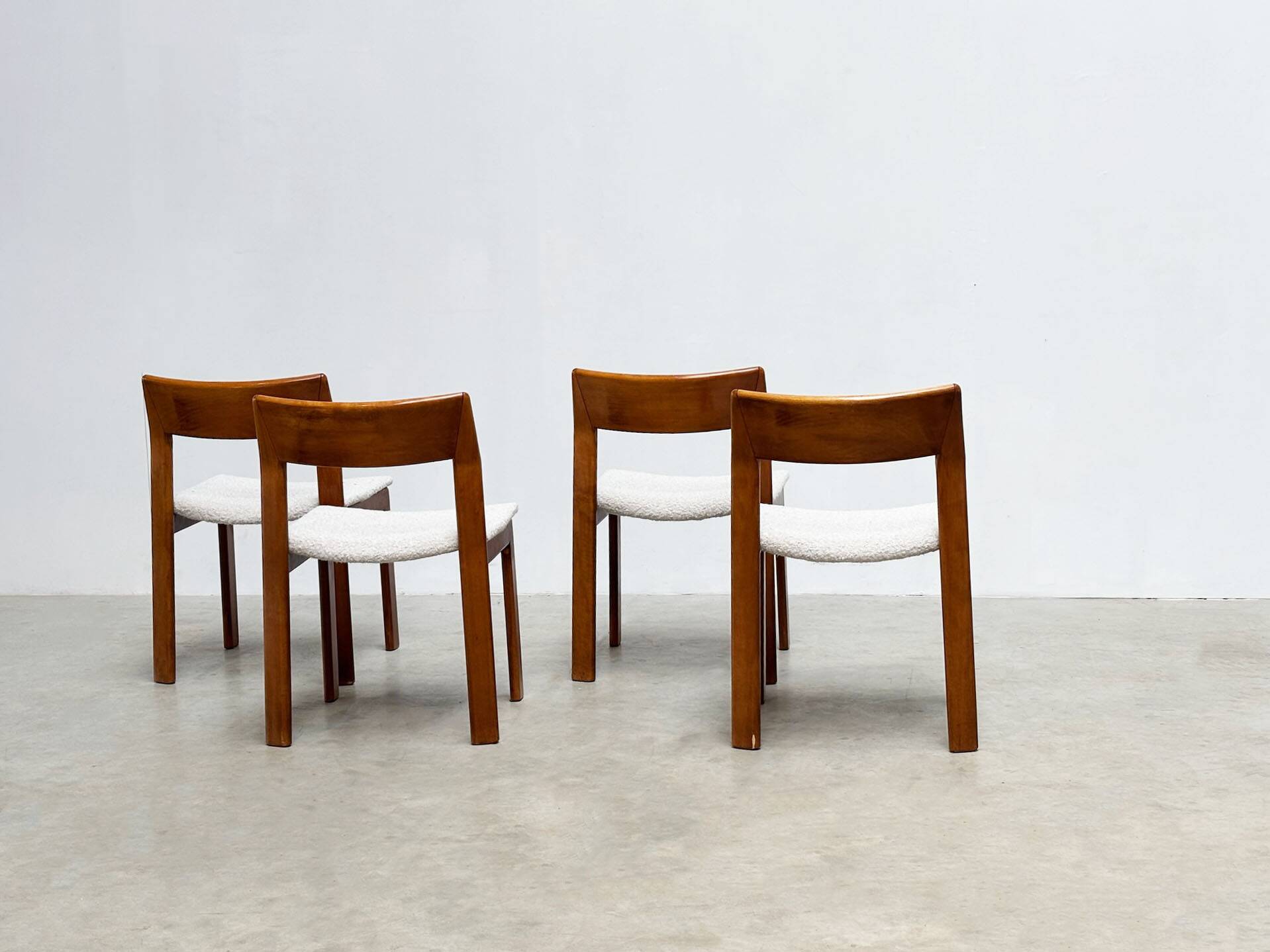 1970's sculptural Italian dining chairs