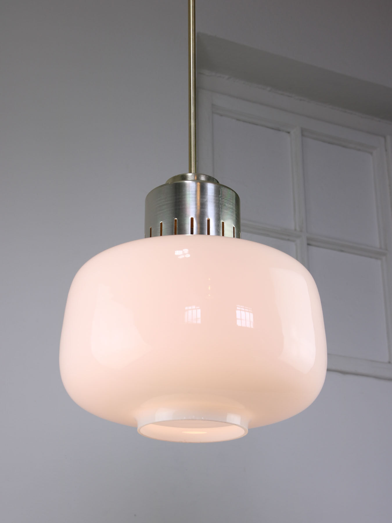 Mid-century opaline pendant lamp