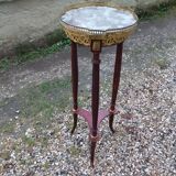 Antique Louis XVI style side table with marble top
