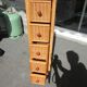 Rattan chiffonnier braided on metal feet