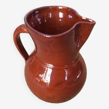 Glazed terracotta pitcher