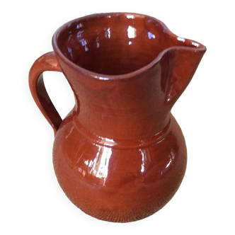 Glazed terracotta pitcher