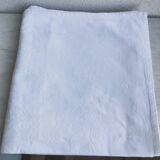 White damask cotton tablecloth