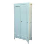 Vintage Parisian wardrobe, blue-green and gray