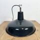 Industrial French Black Enamel Factory Pendant Lamp, 1960s