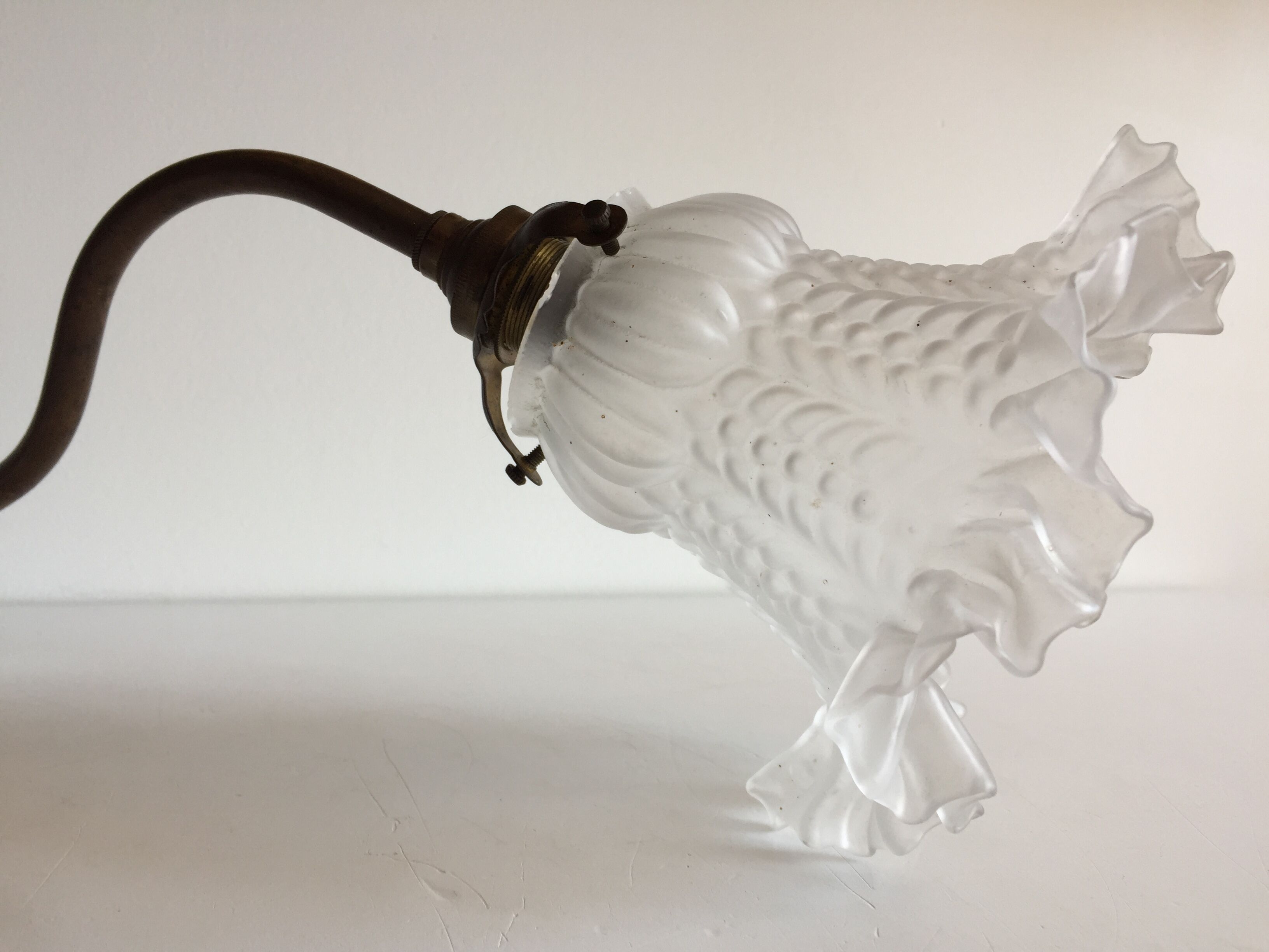 Porcelain and brass sconce