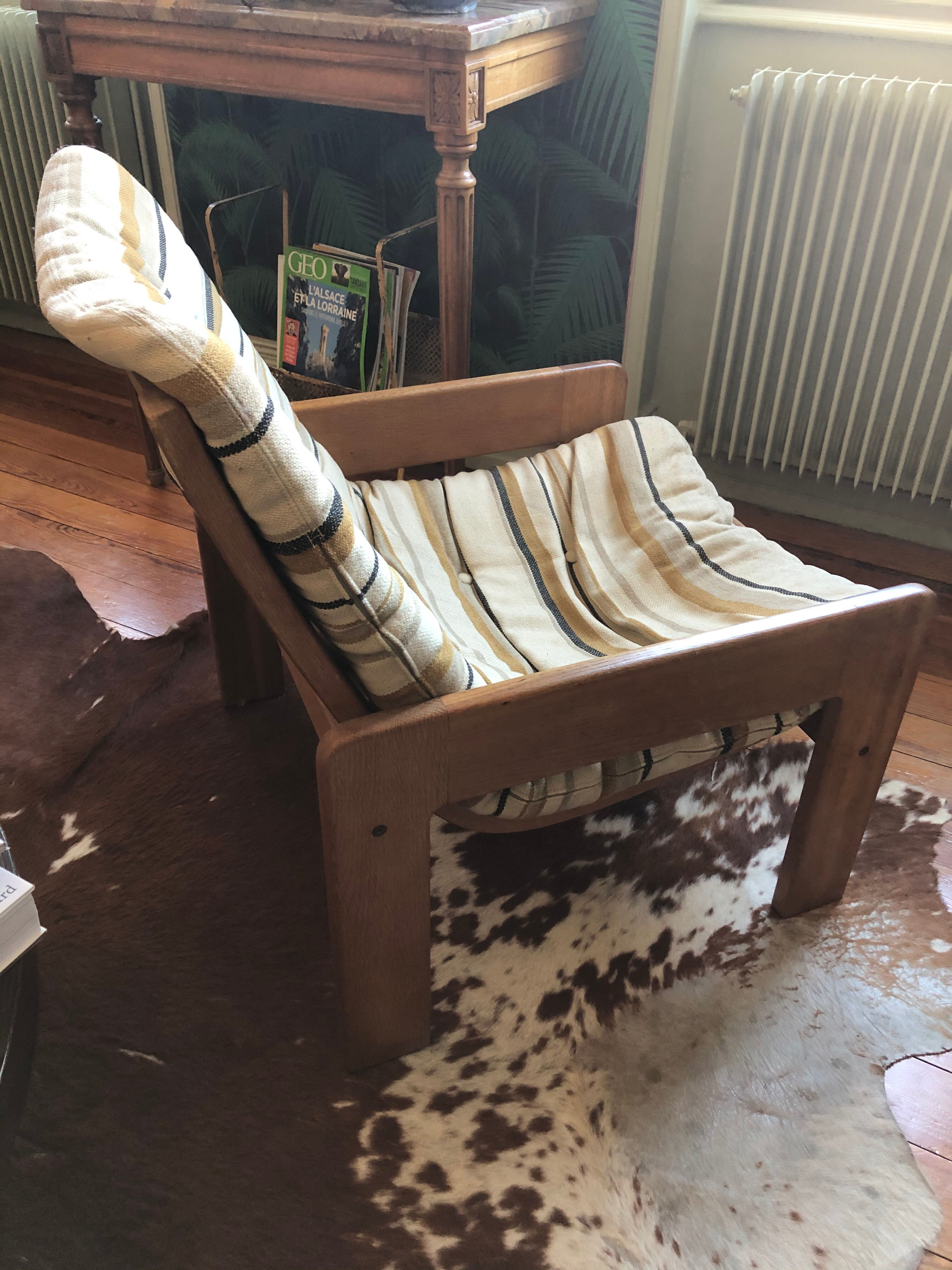 Lounge armchair in light oak by Ingve Ekstrom Sweden circa 1970