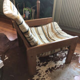 Lounge armchair in light oak by Ingve Ekstrom Sweden circa 1970