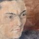 Portrait of a man in pastel under glass, signed, early 20th century.