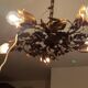Vintage chandelier in gilded metal