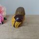 Hand carved Rinconada ceramic owl figurine made in Uruguay