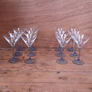 6 verres à cocktail Luminarc pieds bleu azur