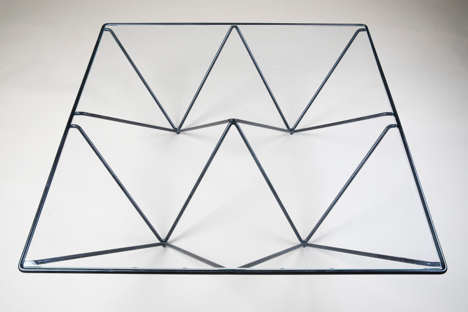 Metal and glass coffee table