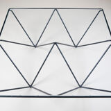 Metal and glass coffee table