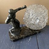 Marble table lamp, boxing, 1930s