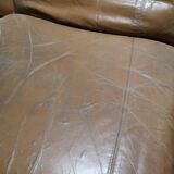 70s lounge chair in camel leather