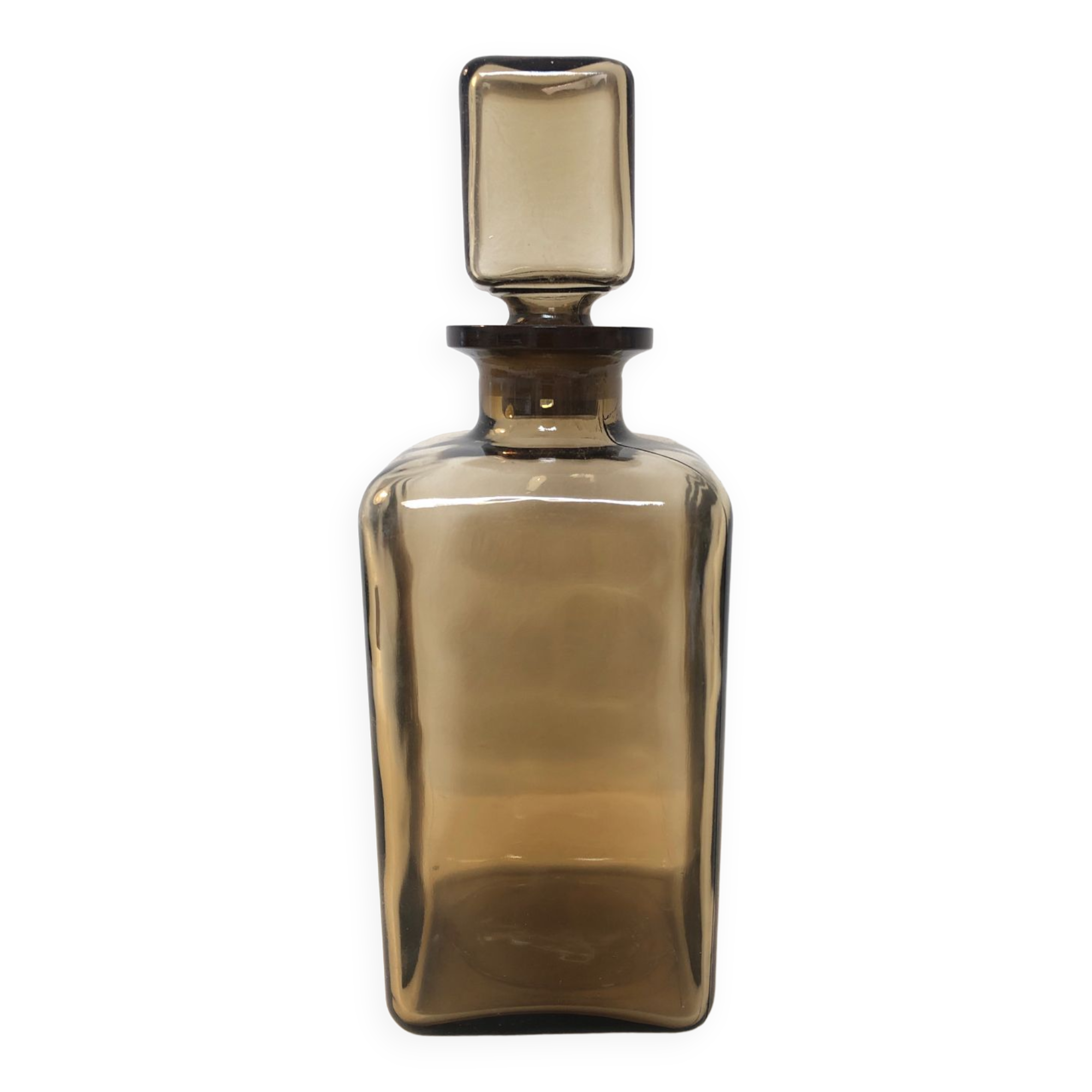 Carafe whisky in smoked glass, 1970
