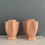 Pair of Art Deco Orchies Moulin des Loups vases circa 1930