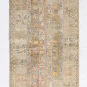 Long Narrow Vintage Persian Runner Rug, Brown & Orange Hallway Rustic Decor