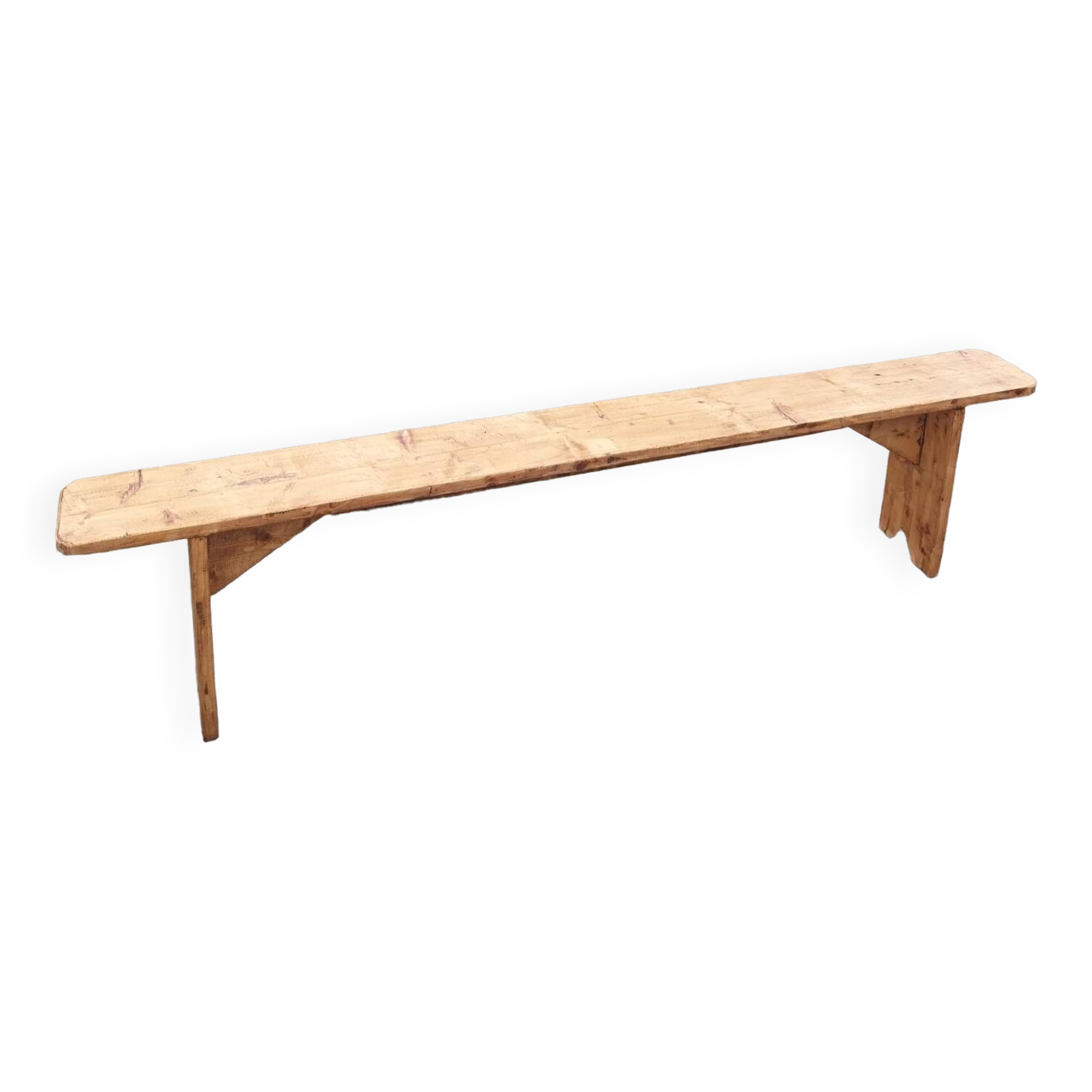 Wooden farm bench