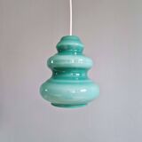 Suspension Space Age in blue-green opaline, 1960s