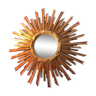 Miroir soleil ancien bois doré, 67 cm, milieu XXè
